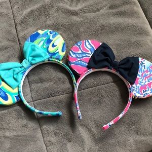 Two pairs of Lilly Minnie Mouse ears